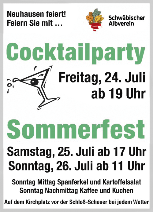 Plakat Cocktailparty 2015